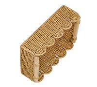 CAZSTYK Panier en corde de papier recyclé facile à utiliser avec bords en éventail, idéal pour l'organisation de l'étagère de salle de bain et la décoration de la ferme, panier simple de rangement