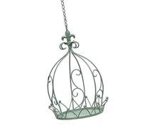 CAZSTYK Panier suspendu en fer forgé pour pot de fleurs - Crochet de chaîne d'extérieur en métal - Pour balcon, cour intérieure - Décoration de plantes - Crochet en fer forgé