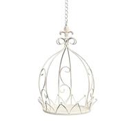CAZSTYK Panier suspendu en fer forgé pour pot de fleurs - Crochet de chaîne d'extérieur en métal - Pour balcon, cour intérieure - Décoration de plantes - Crochet en fer forgé