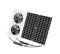 CAZSTYK Unité de refroidissement solaire 12 V 25 W avec double ventilateur Technologie monocristalline Energies Solution de logement efficace Ventilateur d'échappement solaire monocristallin