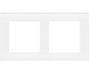 CB Elektro Cadre double Nature verre mat/blanc SIMON55 (Simon)