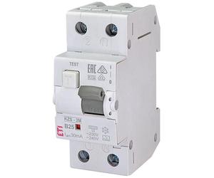 CB Elektro Protecteur de courant avec protection contre les surintensités KZS-2M 1p+N A B25/0,03 10kA (ETI)
