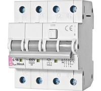 CB Elektro Protecteur de courant avec protection contre les surintensités KZS-4M 3p+N A C16/0,03 6kA (ETI)