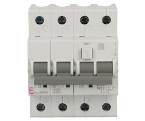 CB Elektro Protecteur de courant avec protection contre les surintensités KZS-4M 3p+N AC C20/0,03 6kA (ETI)