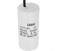 CBB60 Condensateur 120µF 450V pour moteur générateur compresseur pompe à eau, condensateur de démarrage avec câble pour climatisation et outils