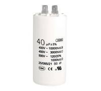 CBB60 Condensateur Fonctionnement 40uF 450V AC Double Insert 50/60Hz Cylindre 94x49mm Blanc pour Moteur Pompe à Eau Compresseur Air