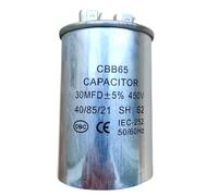CBB65 Condensateur de démarrage rond 30 uF 30 mfr 450 V CA Boîtier en aluminium