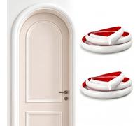 CBBEONRN Moulure Flexible Auto-Adhésive À Décoller Et À Coller PVC Étanche Moulures Murales en Stuc Autocollantes pour Armoire, Mur, Porte, Plafond, Meubles (Blanc) W 0.6cm, L 10m