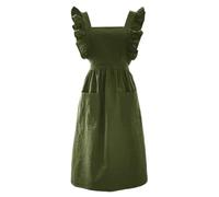 CBBEONRN Tabliers De Cuisine pour Femmes Tablier De Chef Cuisinier Vintage pour La Cuisine, La Pâtisserie Et Le Jardinage Green,One Size