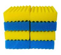 CBF-350B Mousse filtrante Bassin - Médias filtrants de Remplacement, Mousse filtrante pour Filtre Bassin (4 x Bleu Grossier