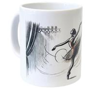 Cbkreation Mug en céramique blanche danseuse ballerine