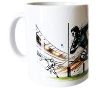 Cbkreation Mug en céramique blanche Rugby