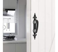 CCJH 1 Pack Poignée en Bois Coulissante en Bois Résistante Noire de Porte de Grange Pour Le Tiroir de Garde-robe de Meubles de Cuisine de Porte