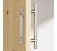 CCJH 24cm Poignee Porte Coulissante Poignee de Porte Acier inoxydable Double face Poigné, Argent