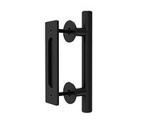 CCJH 24cm Poignee Porte Coulissante Poignee de Porte Noire Poignée de Porte de Grange Moderne