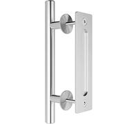 CCJH Poignée de porte coulissante en acier inoxydable 24cm poignée de porte coulissante grange