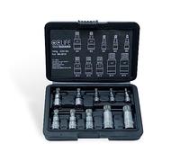 CCLIFE 10pcs Jeu de Douilles Torx embouts XZN M4 M5 M6 M8 M10 M12 M14 M16 M18 1/4" 3/8" et 1/2" S2 avec Boite pour Stockage