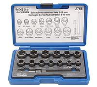 CCLIFE 15pcs Coffret douille extracteurs de boulons et d'écrousl, extracteur d'ecrou endommagés Cr-Mo Matériau 8-19mm,Entraînement carré 3/8'