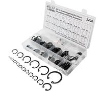 CCLIFE 300pcs C-clips Anneau de Retenue, 18 tailles, Ø 3-32mm, Anneaux Circlips Anneaux pour atelier et les bricoleurs
