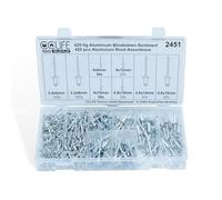 CCLIFE 420 pcs Rivets Aveugles Rivet Aluminium Assortiment de rivets aveugles Rivets Pop 2,4 3,2 4 4,8