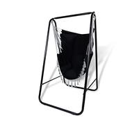 CCLIFE Chaise Suspendue Jardin avec Pied Fauteuil Suspendu pour Interieur et extérieur,Max 100kg,85x103x153cm