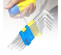 CCLIFE llen Mâles 13pcs, Clés Héxagonales 1.27mm-10mm, Cr-V Clés 6 Pans à Tête Intérieurs Sphérique