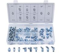 CCLIFE Graisseur a visser M6 M8 M10 Assortiment, 110 Pcs Droit et Coudé 45°/90°
