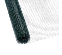 CCLIFE Grillage a Poule, Maillage 45 mm , Hauteur 100 cm, Longueur 15/25/50 m, Revêtement PVC Vert