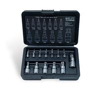 CCLIFE Jeu de 13 embouts Torx douilles à embouts étoilé, T8-T10-T15-T20-T25-T27-T30-T40-T45-T47-T50-T55-T60 entraînement 1/4" 3/8" 1/2"