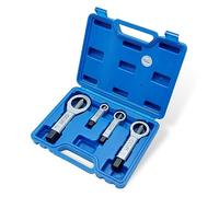 CCLIFE 9-27mm Jeu d'extracteurs d'écrous 4-pièces Nuss Splitter Outil d'extraction d'écrous pour enlever les écrous cassés et endommagés