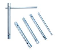 CCLIFE Jeu de Cle a Tubes,Clés à Tubes Douille Tubulaires Emmanchée Clés a Double Extrémité 4 pièces avec 1 Barres 6 x 7-20 x 22 mm