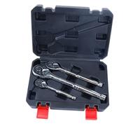 CCLIFE Jeu de cliquets à 72 dents, 3 pièces, entraînement 1/4", 3/8", 1/2" | Acier au chrome vanadium, poignée antidérapante, pour bricolage et réparation automobile