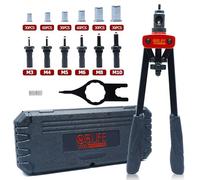 CCLIFE Pince à écrou à riveter Comprend 240 écrous M3 M4 M5 M6 M8 M10 Ecrous rivets professionnels avec pistolet à écrous à double poignée