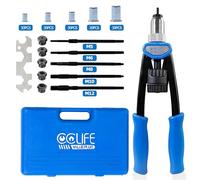 CCLIFE Pince à Insert Fileté M5 M6 M8 M10 M12, 150 Pièces Écrous en Acier, Pince à Rivets Professionnelle