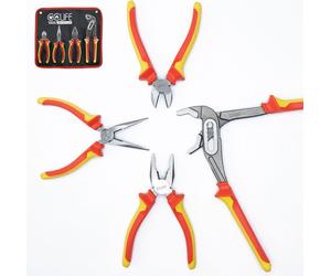 CCLIFE Profi 4 pcs. jeu de pinces Pince combinée Pince pointue Pince coupante diagonale Pince à pompe à eau