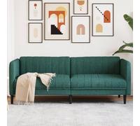 Ccslina Canapé 3 places en tissu vert foncé avec fonction couchage et espace de rangement, canapé d'angle avec salon, gain de place, confortable, garniture de rembourrage pour salon et chambre d'amis