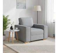 Ccslina Canapé chaise en tissu gris clair 60 cm avec fonction couchage et espace de rangement pour salon, chambre d'amis, salon, peu encombrant, confortable, structure robuste, garniture rembourrée