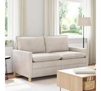 Ccslina Canapé-lit crème 156 x 81 x 87,5 cm en polyester avec espace de rangement et fonction relaxation, canapé d'angle moderne pour salon, chambre d'amis, avec fonction couchage extensible et cadre