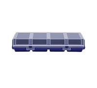 CCYLEZ 6 Pièces Boîte de Rangement pour Vis 4 Compartiments de Clous | Ensemble de 6 pièces, 4 compartiments, plastique ABS, couvercles à double loquet, 12,2 x 4 x 2,5 pouces