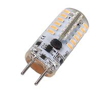 CCYLEZ Ampoule en Silicone 48LED 3W 300Lm, Gy6.35 Ampoule Bi Broches Ac12V pour Lustre Plafonnier Blanc Chaud 2700-3100K 360 Degrés (Blanc chaud)
