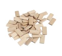 CCYLEZ Bouchons de Tenon de Dominos en Bois de Hêtre, Bouchons D'artisanat Durables pour les Projets de Menuiserie, 50 Pièces en Hêtre Naturel 6x40mm