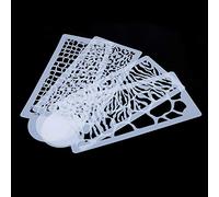 CCYLEZ Ensemble de Pochoirs à Gâteau, 4 Pièces, pour une Décoration Facile, Motif Floral en PVC Flexible pour Mariages et Anniversaires, 26.5x11.3cm