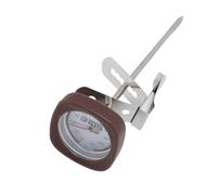 CCYLEZ Thermomètre à Cadran à Lecture Instantanée, Design à Clip, Thermomètre Alimentaire avec Sonde Sensible pour le Lait et le Chocolat, 1 Pièce (BROWN)