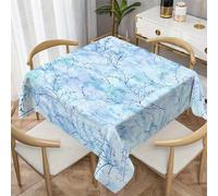CCZM Brindille Aquarelle Nappe Motif Botanique, Nappe Carrée 180x180 cm Anti Tache et Imperméable, Linge de Table en Polyester Lavable, Printemps Décoration - S-163