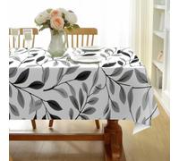 CCZM Continu De Feuilles Nappe Impermeable Rectangulaire Motif Botanique, Nappe de Table Moderne Neutre en Tissu Polyester, Décoration Nappe Lavable et Anti-Tache 160x200 cm, S-195