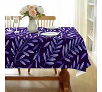 CCZM Continu De Feuilles Nappe Impermeable Rectangulaire Motif Botanique, Nappe de Table Pois en Tissu Polyester, Décoration Nappe Lavable et Anti-Tache 140x200 cm, S-182