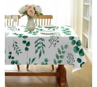 CCZM Eucalyptus Et Baies Nappe Rectangulaire 160x200 cm Botanique, Nappe de Table Motif Aquarelle en Polyester, Nappe en Tissu Imperméable et Anti-Tache - S-186