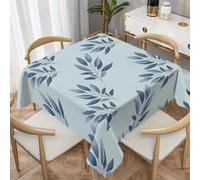 CCZM Feuillage Aquarelle Nappe Impermeable Carrée 180x180 cm Botanique, Nappe de Table Feuille Minimaliste en Tissu Polyester, Décoration Nappe Lavable et Anti-Tache, S-152