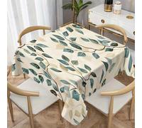 CCZM Feuillage Vintage Nappe Impermeable Carrée 100x100 cm Feuille Vieillie, Nappe de Table Botanique Rétro en Tissu Polyester, Décoration Nappe Lavable et Anti-Tache, S-197