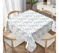 CCZM Feuille Bleue Nappe Carrée 100x100 cm Baies Orange, Nappe de Table Motif Fruits Botaniques en Polyester, Nappe en Tissu Imperméable et Anti-Tache, pour Cuisine, Salle à Manger, Jardin - S-164